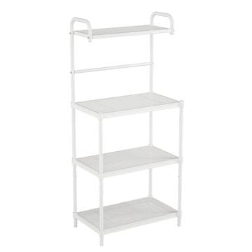 Northix Podesivi kuhinjski stalak 4 razine 59x34x136 cm bijeli
