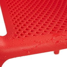 Vrtna stolica set od 4 55x745x54 cm crvena plastika