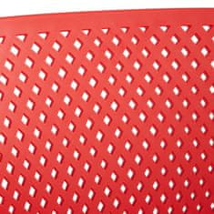 Vrtna stolica set od 4 55x745x54 cm crvena plastika