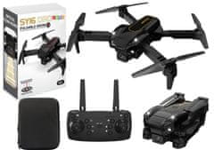 Lean-toys Punjivi LED sklopivi dron s HD kamerom 2,4 GHz SY16 FLOW HOVER