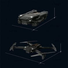 Lean-toys Punjivi LED sklopivi dron s HD kamerom 2,4 GHz SY16 FLOW HOVER