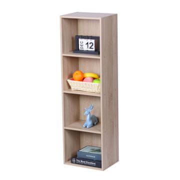 Northix Kockasta polica za knjige 60 x 30 x 90 cm s protukliznim nožicama
