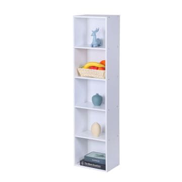 Northix Kockasta biblioteka s otvorenim pretincima od kompozitnog drva