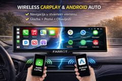 Farrot 10.26" Auto Zaslon CarPlay Android Auto + Prednja i Stražnja Kamera | GPS | WiFi | Bluetooth
