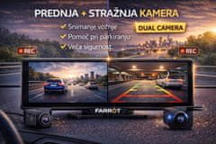 Farrot 10.26" Auto Zaslon CarPlay Android Auto + Prednja i Stražnja Kamera | GPS | WiFi | Bluetooth