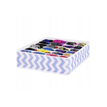 Springos Springos sklopivi organizator ladice 24 pretinca 33x33x10 cm plavo-bijeli HA3015