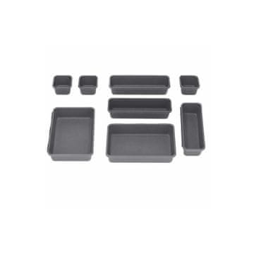 Springos Set organizatora za ladice 8 kom, sivi, modularni s bočnim kopčama Springos HA3058