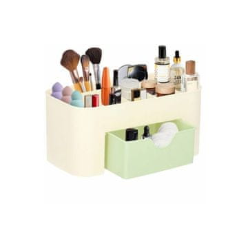 Springos Springos organizer za kozmetiku i nakit s ladicom, bež-zeleni, 21x10x10 cm HA3087