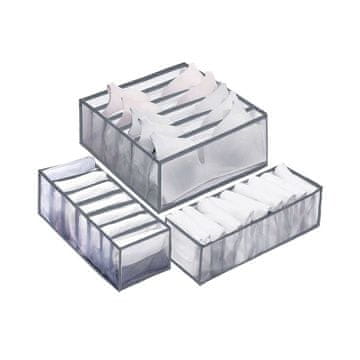 Springos Set organizatora za ladice 3 kom, sivi najlon, SPRINGOS HA3115