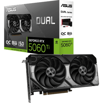 ASUS Grafička kartica Dual GeForce RTX 5060 Ti OC, 8GB GDDR7, PCI-E 5.0 DUAL-RTX5060TI-O8G