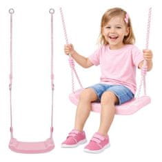 Kruzzel Dječja plastična vrtna ljuljačka - ružičasta