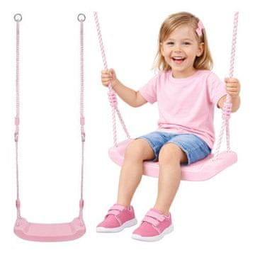 Kruzzel Dječja plastična vrtna ljuljačka - ružičasta