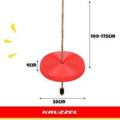 Kruzzel Dječja okrugla ljuljačka s podesivim užetom