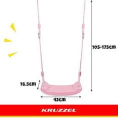 Kruzzel Dječja plastična vrtna ljuljačka - ružičasta