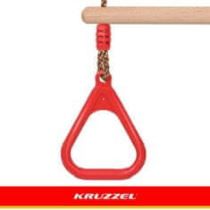 Kruzzel Dječja drvena ljuljačka / trapez s ručkama