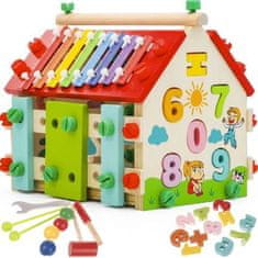 Kruzzel Kruzzel Montessori drvena edukativna kućica za igru 5-u-1