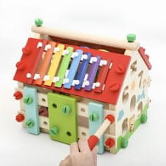Kruzzel Kruzzel Montessori drvena edukativna kućica za igru 5-u-1