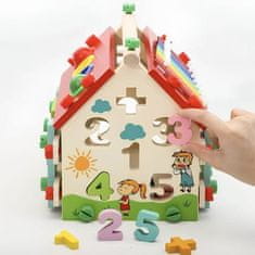 Kruzzel Kruzzel Montessori drvena edukativna kućica za igru 5-u-1