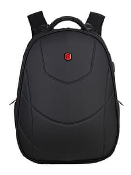 BESTLIFE Assailant (BBS-3331GE) USB ruksak za prijenosno računalo, podstavljen, antivibracijski pretinac, do 17", crno/crveni