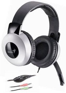 Genius HS-05A Deluxe 2.0 crne, zatvorene slušalice s mikrofonom + kontrola glasnoće