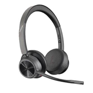 Poly Bluetooth slušalice Plantronics Voyager 4320 UC USB-A BT700 crne 76U49AA / 218475-01 s punjačem