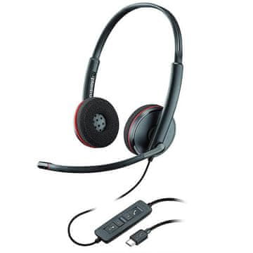 Poly Blackwire 3220 stereo USB-C slušalice + USB-C/A adapter 8X228AA, 209749-101