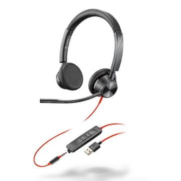 Poly Blackwire 3325 Stereo USB-C slušalice + 3,5 mm priključak + USB-C/A adapter 8X221AA, 213939-101