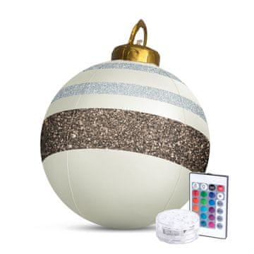 Family Napuhana RGB LED božićna kugla - 60 cm - bijela - vanjska