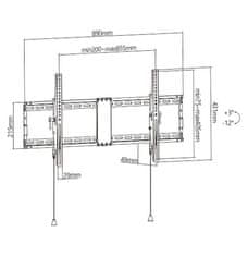 Gembird WM-90T-01 nagibni zidni nosač za TV od 43"-90"