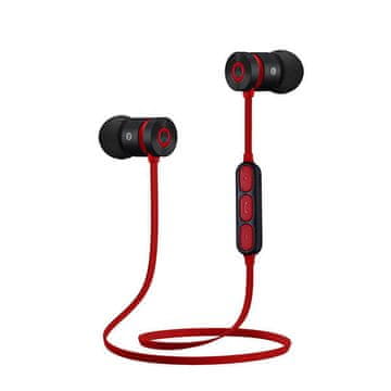 Powerton W2 bežične bluetooth sportske slušalice crno/crvene magnetske