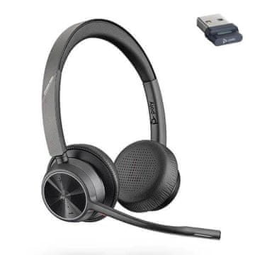 Poly Plantronics Voyager 4320 MS UC bežične Bluetooth slušalice s mikrofonom, poliameričke crne (218475-02) 77Y98AA