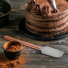 bewello silikonska špatula s drškom od nehrđajućeg čelika - siva - 29 cm