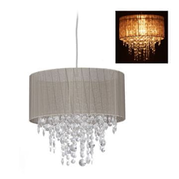Northix Viseća lampa s kristalima – vintage organza svjetiljka