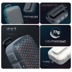 HiFuture POCKET S mini lagani prijenosni Bluetooth zvučnik 5 W IPX7 vodootporni crni