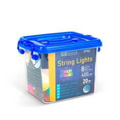 Family Božićna LED svjetla 20 m - višebojna, 400 LED dioda, zeleni kabel, 220-240 V za vanjsku/unutarnju upotrebu