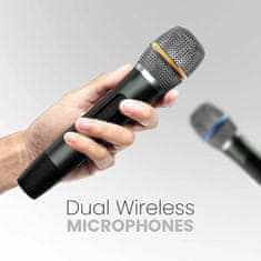 HiFuture MUSICBOX 300 150W RGB do 15 sati osvjetljenja BT 5.3, dvostruki mikrofon, IPX7 TWS prijenosni karaoke zvučnik