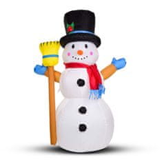 Family Božićni ukras na napuhavanje Snjegović, 120 cm, LED višebojni, IP44