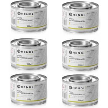 Hendi Organska etanol pasta za grijače u limenci, set od 6 x 200 g - 194357