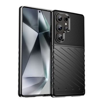 HURTEL Silikonska oklopna maska za Samsung Galaxy S25 Ultra Thunder - crna