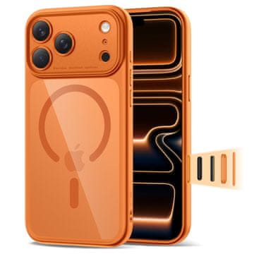 Tech-protect Magpeak Magsafe CC futrola za iPhone 17 Pro Max - prozirno narančasta