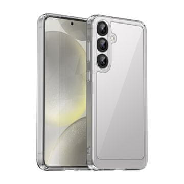HURTEL Silikonska maskica s gel okvirom za Samsung Galaxy S25+ Outer Space Case - prozirna