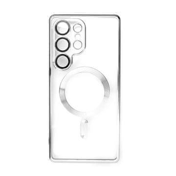 HURTEL Elektroplatirana futrola za iPhone 16e s MagSafeom - srebrna
