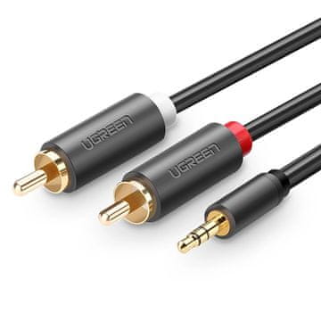 Ugreen Audio kabel 3,5 mm minijack (muški) - 2RCA (muški) 5 m - sivi