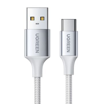 Ugreen Pleteni kabel USB-A - USB-C QC 3.0 3A 1m - bijeli