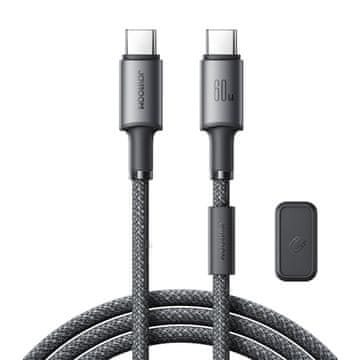 Joyroom USB-C - USB-C kabel s organizatorom i magnetskim držačem 1,2 m - sivi