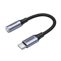 Ugreen Adapter za slušalice mini priključak 3,5 mm (ženski) - USB-C (muški) 10 cm - sivi