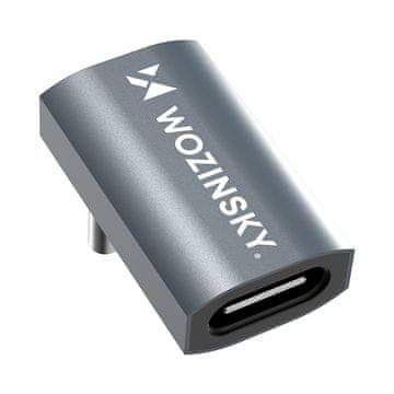 WOZINSKY USB-C 40Gb/s 240W 8K OTG kutni adapter - sivi