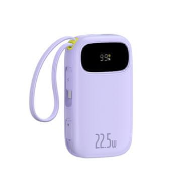 BASEUS Powerbank 20000mAh 22.5W s zaslonom i kabelom EnerFill FC21 Qpow 3 Ultra - ljubičasta