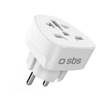 SBS Shucko EU univerzalni putni adapter za napajanje - bijeli