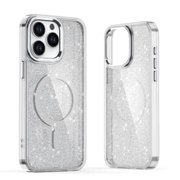 HURTEL Glitter maskica MagSafe za Samsung Galaxy A16 5G - bijela